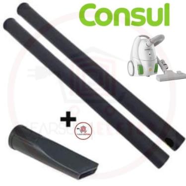 Imagem de 2 Tubos Extensores 43m + 1 Bico Canto Fresta 15cm Aspirador de Pó Cons