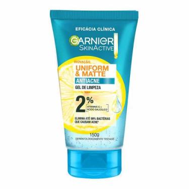 Imagem de Gel de Limpeza Facial Garnier Skin Uniform & Matte Antiacne, 150g