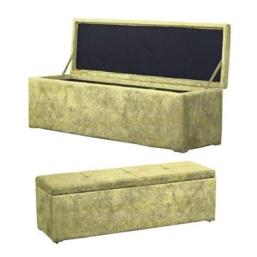 Imagem de Puff Bau Recamier Casal Para Cama Box  AMARELO  Beatriz décor - BEATRI