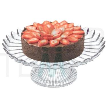 Imagem de Prato com Pé Bailarina de Vidro Pétalas de Jasmin Vitazza