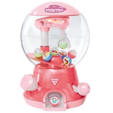Imagem de Mini Maquina Garra Divertida BALL Pega Bolinhas DM TOYS Rosa