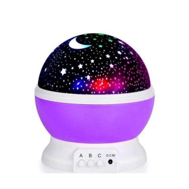 Imagem de Globo De Luz Infantil Giratório Projetor Estrelas Criança - HIGA