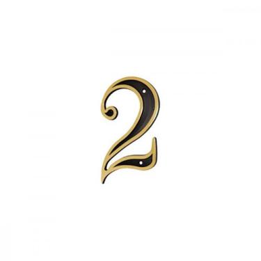 Imagem de Numero Colonial Preto/Dourado N.2 - Emave