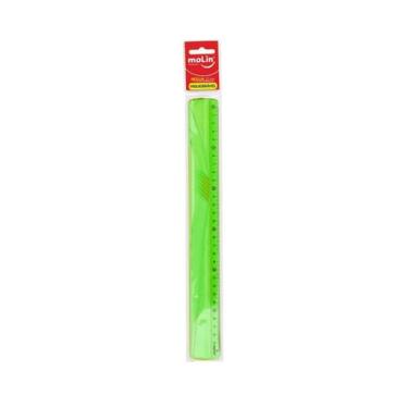 Imagem de  Régua Plástica Verde Flexível 30cm Molin Colors Inquebrável - Molin d