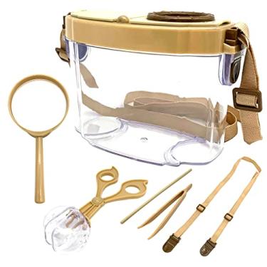 Imagem de JTCJozz Bug Catcher Kit, Bug Collection Kit, Insect Catcher, Outdoor Nature Explorer Kit with Tweezers, Magnifying Glass, Science Educational Kit, Bug Observation Container for Boys and Girls (Gold)