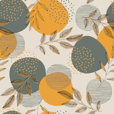 Imagem de VEELIKE Papel de parede geométrico boho laranja cinza descascar e colar papel de parede vintage para quarto sala de estar papel de parede accet 48 x 395 cm papel de parede art déco abstrato removível