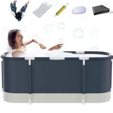 Imagem de Ximi Aomai Banheira Portátil Dobrável, Banheira Grande de 115 cm para Adultos, Banheiro Familiar Separado, Spa Japonês, Banheira Dobrável, Ideal para Banho Quente e Gelo. Especificações
