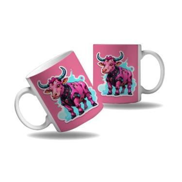 Imagem de Caneca Presente Geek Nerd Cyberpunk Vaca Fazenda Tecnologia - Enjoy Sh