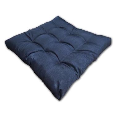 Imagem de Almofada Futon Assento Decoração 50x50cm Flat Azul Marinho Cód. 2481 -