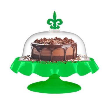 Imagem de Boleira Com Cúpula - Bandeja Para Bolo e Doces - Beva, Verde Neon