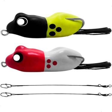 Imagem de Kit 2 Iscas Frog Matadeira + 2 Empates De Aço Pesca Traira, Z, 60, Ama