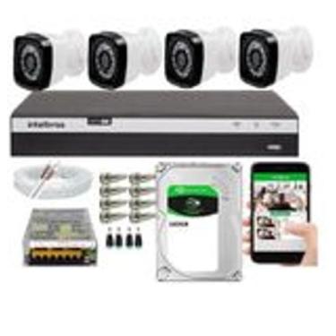 Imagem de Kit 4 Cameras Segurança Dvr Mhdx 3104 Intelbras Full hd 4ch C/hd