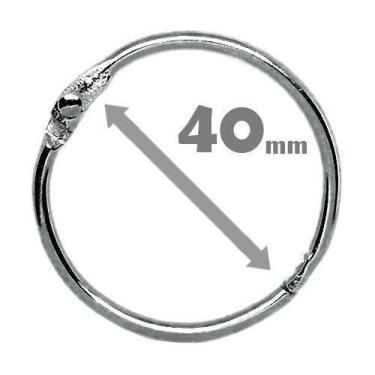 Imagem de Argola Articulada - 40mm Prata (06UN) - Loja do Papel