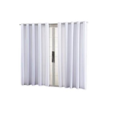 Imagem de Kit Cortina Oxford 3,00x2,20m Com Varão Incluso 2 Metros 19mm - Armazé