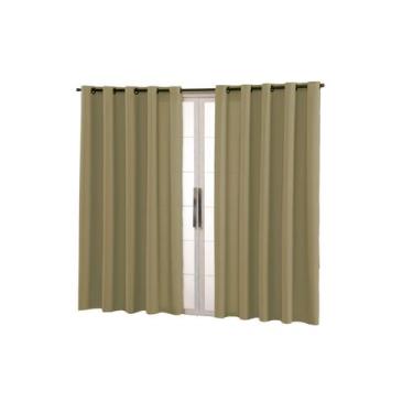 Imagem de Kit Cortina Oxford 3,00x2,20m Com Varão Incluso 2 Metros 19mm - Armazé