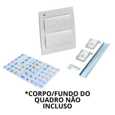 Imagem de Kit reposição tampa do quadro de distribuicao embutir branca 24 minidi
