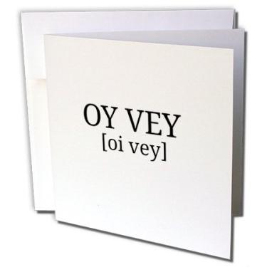 Imagem de Oy Vey - Cartão comemorativo, 15,24 x 15,24 cm, único (gc_224239_5)