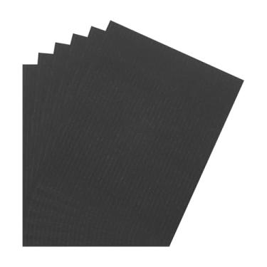 Imagem de Rebower Folhas de papelão ondulado, inserções de papelão ondulado [para projetos de artesanato e bricolage] - 10 x 8 cm/preto/24 peças