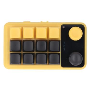 Imagem de Teclado Mecânico de Uma Mão, Teclado Macro Programável RGB de 12 Teclas Com Botões Macro, USB C Plug and Play Teclado de Uma Mão para Jogos, Edição de Mídia, Trabalho de Escritório