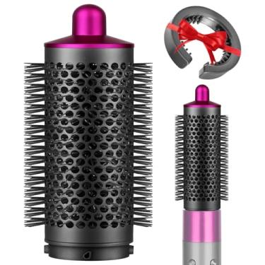 Imagem de YTCHYYSK Escova volumizadora redonda rosa e escova de limpeza de filtro para Dyson Airwrap Hair Styler Ferramenta de fixação volumizador de cabelo liso limp, número de peça 969489-01 970750-01