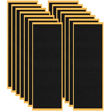 Imagem de Zerodeko Placa Dedos Da Fita Do Aperto Da Espuma De 15 Pces Etiquetas Antiderrapantes Pretas Da Espuma Adesiva Forte Mini Fita Preta Apertos Do Skate (38Mm * 110Mm)