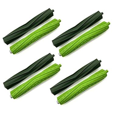 Imagem de Tivcroxs Peças de reposição para Roomba i3 i7 E5 j7 i4 i7+ i3+ i4+ i5 i5+ Combo i5 Combo i5+ i6 i6+ i8 i8+ i2 i2+ E6 E7 E & I & j Series Aspirador de pó 4 conjuntos de rolos de escova de borracha