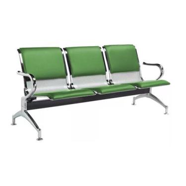 Imagem de Cadeira Longarina para Recepão Tipo Aeroporto com 3 lugares com Estofa