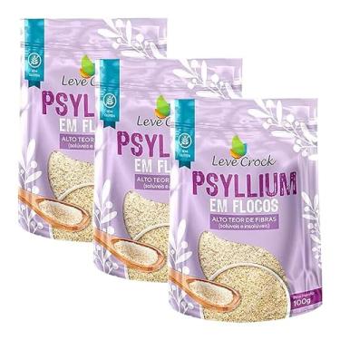 Imagem de Kit 3X: Psyllium Fibra Natural Sem Glúten Leve Crock 100g