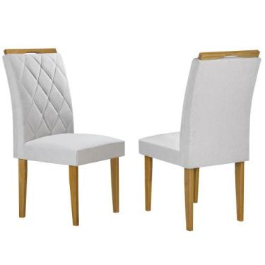 Imagem de Kit 2 Cadeiras Paris em Veludo Estofadas Cel Móveis Cor Prata - Estrel