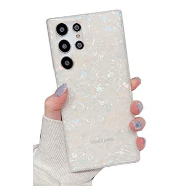 Imagem de J.west Capa para Galaxy S24 Ultra 17.3 cm, Luxuosa Brilhante Brilhante Transparente Opala Colorida Perolada Design de Folha Fina Impressão Brilhante Capa de Silicone Macio para Mulheres Meninas Slim