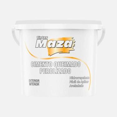 Imagem de Massa Efeito Cimento Queimado Perolizado 3kg Maza, Branco