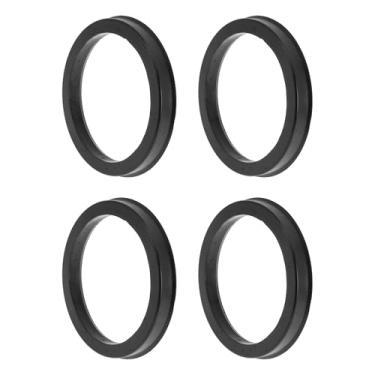 Imagem de INFINAUTO Anéis centralizados de cubo de roda de carro de 87,1 mm a 70,6 mm, rodas de policarbonato preto, eixo central com absorção de choque, 4 peças