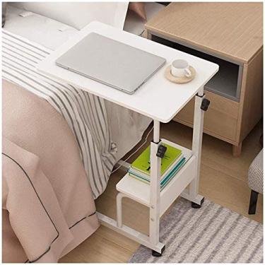 Imagem de Mesa de cabeceira ajustável em altura para cama, sofá, hospital, leitura, alimentação – mesa de cabeceira com base em forma de C para trabalho e lazer confortáveis e econômicos