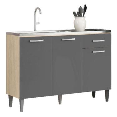 Imagem de Balcão de Pia Atenas 2012183 Avena Grafite - Aramóveis