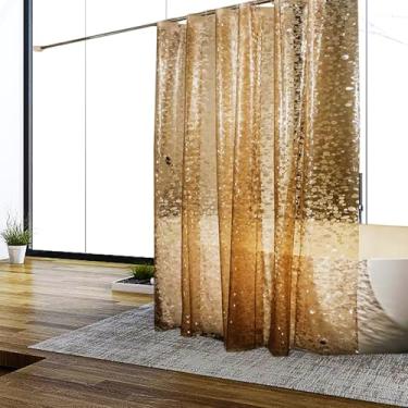 Imagem de jssablo Forro de cortina de chuveiro, cortinas de chuveiro 100% EVA à prova d'água com 3 ímãs de fundo pesado e 12 ilhós à prova de ferrugem, forro de chuveiro ponderado 72x72 para box de chuveiro