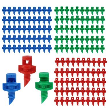 Imagem de Zorveiio 300 peças de bocal de nebulização de 360 graus, irrigação de micropulverizadores, gotejadores automáticos de refração para sistema de irrigação de jardim