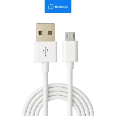 Imagem de Cabo Carregador Celular Super Rápido 20W Micro USB V8 1m Branco Dados 