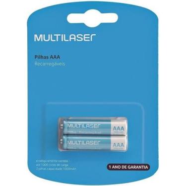 Imagem de Pilha recarregavel 3A - 1000 mah cartela com 2 pilhas Cb051 Multilaser