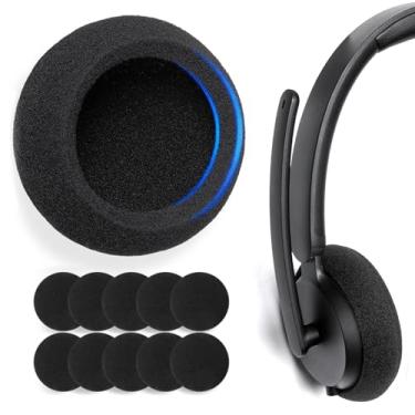 Imagem de Voarmaks Pares De Almofadas Espuma Para Fones Ouvido, Compatíveis Com Microsoft Modern Wireless, Fone Ouvido Fio Usb-C E Usb-A, Logitech H390 H600 H609 H760, 65 Mm, 4-5 Mm Espessura, Alta Densidade