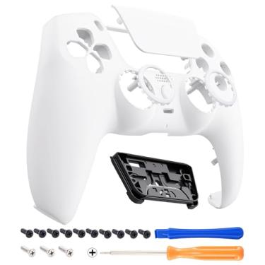 Imagem de eXtremeRate Luna - Touchpad Frontal Redesenhado Compatível Com Controle Ps5 Bdm-010 020 Bdm-030 040 050, Placa De Substituição Branca Faça Você Mesmo, Capa Personalizada Para