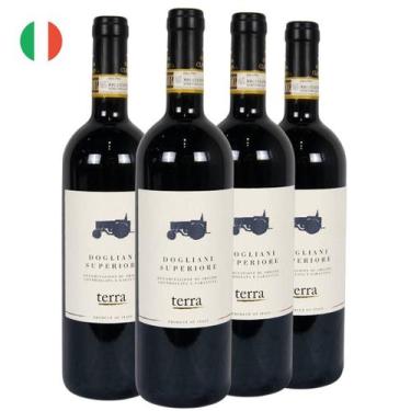 Imagem de Kit com 4 Vinhos Italiano Tinto Seco Dogliani Superiore Terra 750ml - 