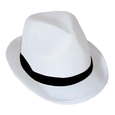 Imagem de Chapéu Malandro Sambista Branco com Fita Preta - Extra Festas