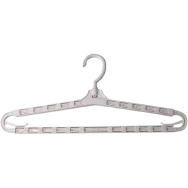 Imagem de Cabides De Terno Duráveis Rack De Secagem Gancho Giratório Sem Traços Rack De Cabide De Roupas Retrátil Organizador De Roupas Giratório De 360 Graus Organizadores De Guarda-roupa, Grey, 20pcs