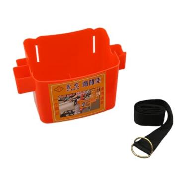 Imagem de Whtkoph Organizador de Caixa de Ferramentas de Cintura, Balde Portátil, Suporte de Ferramentas Grosso com Cinto para Carpinteiros, Eletricistas, Vermelho, Tamanho real