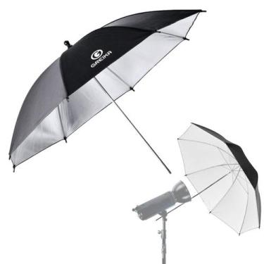 Imagem de Sombrinha Rebatedora Greika Preta E Prata Bs40 - 101 Cm