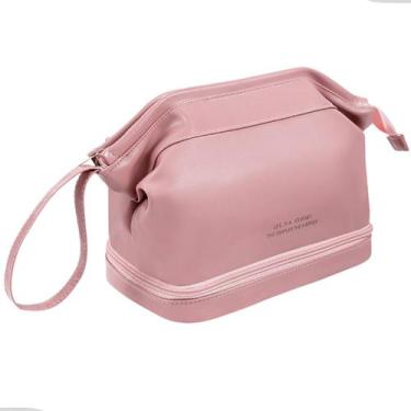 Imagem de Bolsa Necessaire Feminina Maquiagem Porta Pincel Mala Viagem Bag Make 