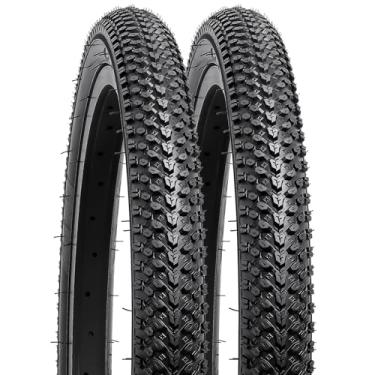 Imagem de YUNSCM 2 peças de pneus de mountain bike de 45,7 cm 18 x 1,95/53-355 compatíveis com pneus de bicicleta 18 x 1,95 18 x 2,0 (Y-1017)