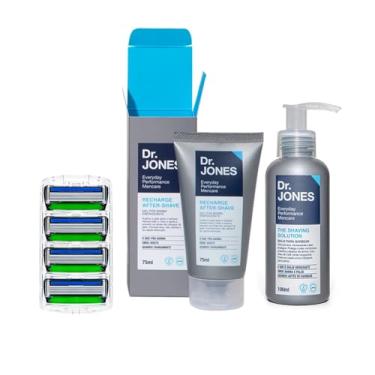 Imagem de Combo Cuidado Semanal (3 itens): The Razor 6 (4 unidades) + Balm Para Barbear 100ml + Gel Pós-Barba 75ml