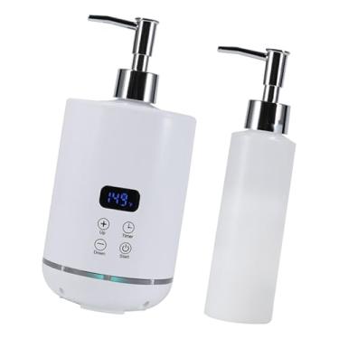 Imagem de oshhni Aquecedor de óleo de massagem com dispensador de frasco de óleo Acessórios para barbearias Aquecedor de frasco de loção portátil multifuncional leve, Branco