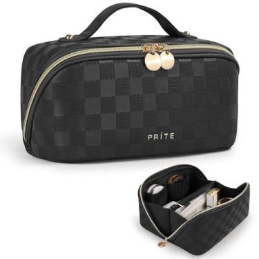 Imagem de Bolsa de maquiagem Prite Travel Waterproof Vegan Leather Women